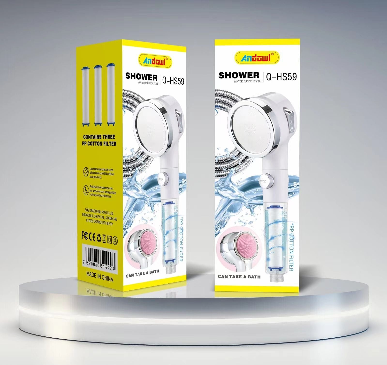 ΚΕΦΑΛΗ ΝΤΟΥΣ ΜΕ ΡΥΘΜΙΣΗ ΡΟΗΣ ΝΕΡΟΥ ΚΑΙ ΦΙΛΤΡΟ ANDOWL Q-HS59