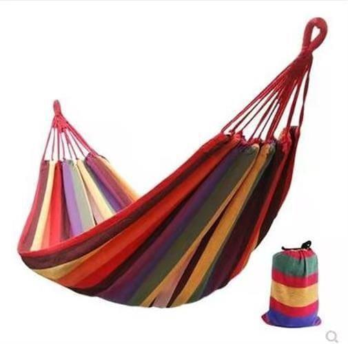 Πολύχρωμη Υφασμάτινη Διπλή Αιώρα με Διαστάσεις 190 x 150 cm - vip mix shop