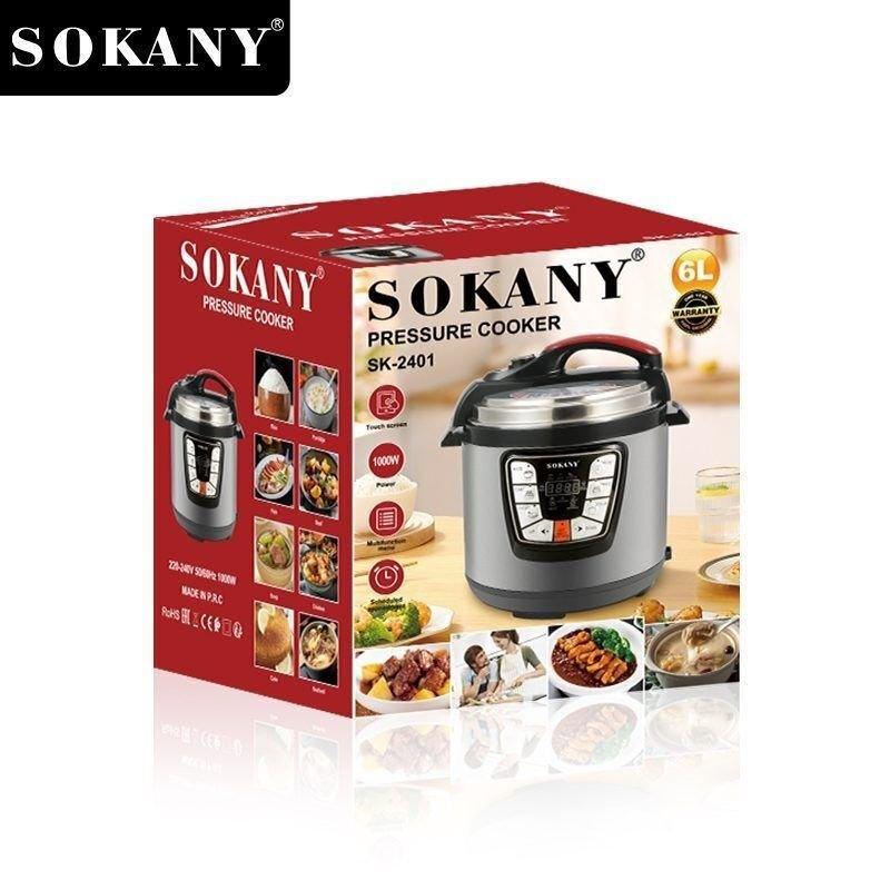 Πολυμάγειρας 6L 1000W Electric Pressure Cooker Sokany SK-2401 - vip mix shop