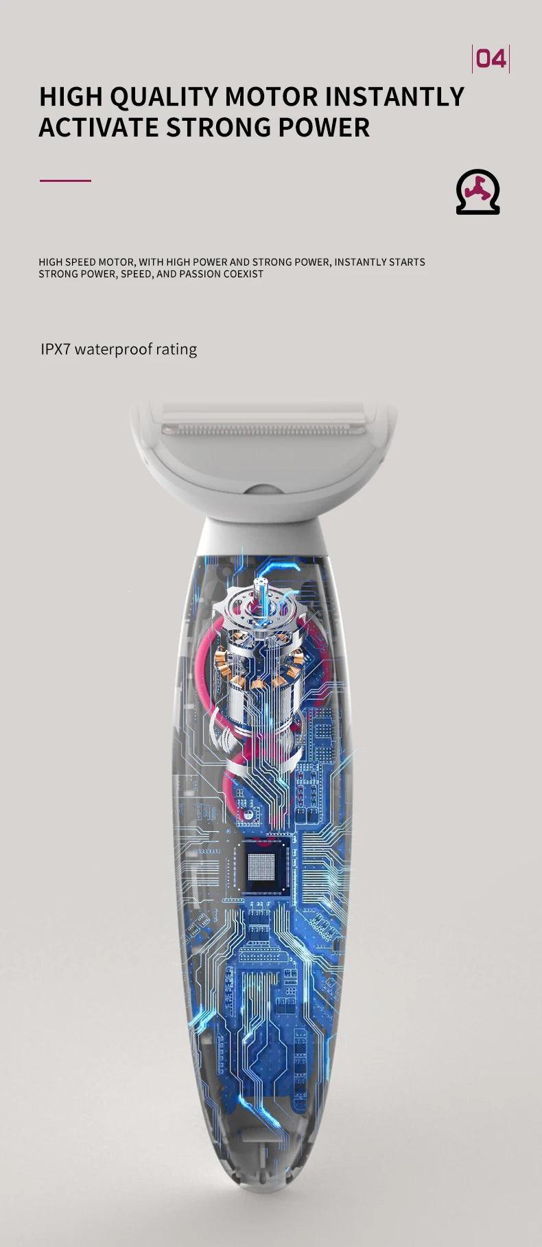 ΞΥΡΙΣΤΙΚΗ ΜΗΧΑΝΗ ΓΥΝΑΙΚΕΙΑ ΓΙΑ ΕΥΑΙΣΘΗΤΗ ΠΕΡΙΟΧΗ 11 Σε 1 KEMEI KM-7101 - vip mix shop