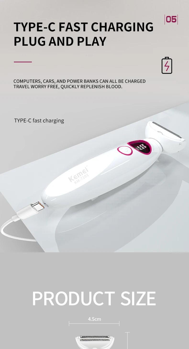 ΞΥΡΙΣΤΙΚΗ ΜΗΧΑΝΗ ΓΥΝΑΙΚΕΙΑ ΓΙΑ ΕΥΑΙΣΘΗΤΗ ΠΕΡΙΟΧΗ 11 Σε 1 KEMEI KM-7101 - vip mix shop