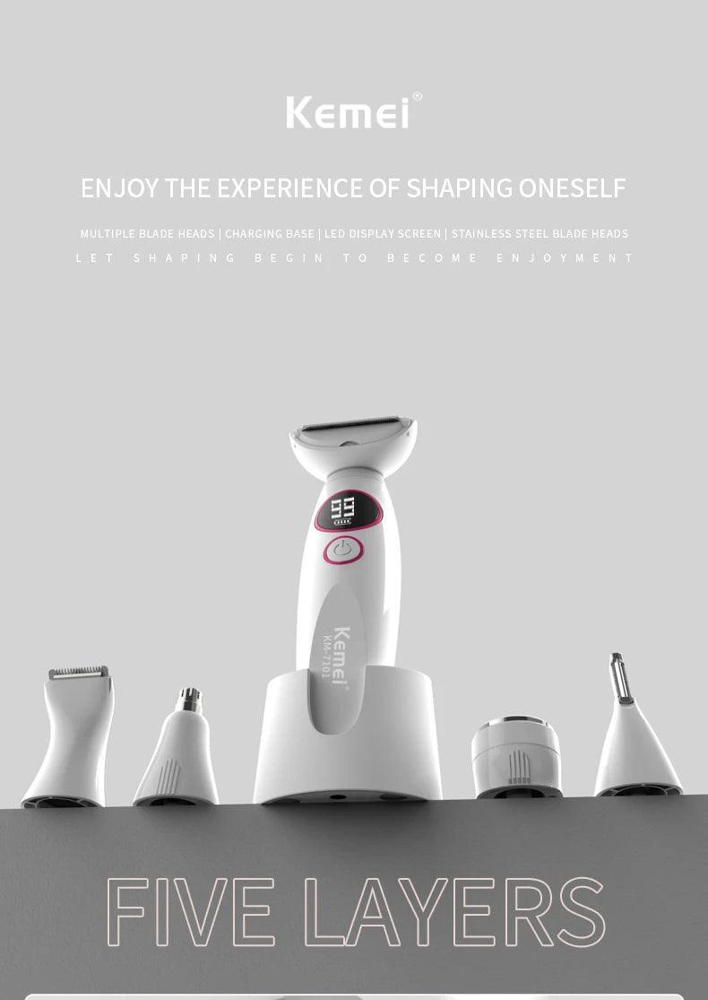 ΞΥΡΙΣΤΙΚΗ ΜΗΧΑΝΗ ΓΥΝΑΙΚΕΙΑ ΓΙΑ ΕΥΑΙΣΘΗΤΗ ΠΕΡΙΟΧΗ 11 Σε 1 KEMEI KM-7101 - vip mix shop