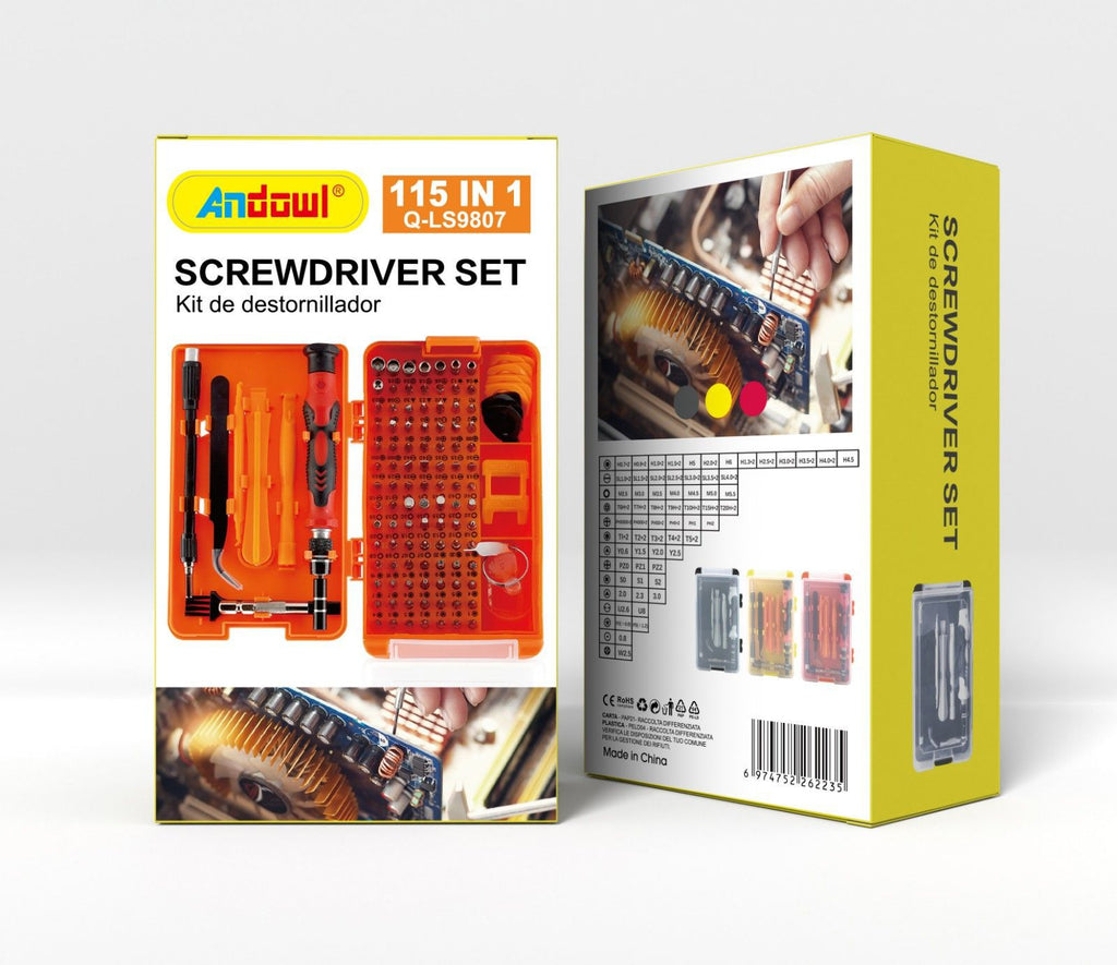 ΣΕΤ ΕΡΓΑΛΕΙΑ SERVICE ΗΛΕΚΤΡΟΝΙΚΩΝ ΣΥΣΚΕΥΩΝ ANDOWL 115 ΣΕ 1 Q-LS9807