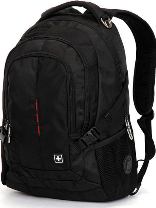 SUISSEWIN AIRFLOW ΑΔΙΑΒΡΟΧΟ ΣΑΚΙΔΙΟ ΠΛΑΤΗΣ 24L ΜΑΥΡΟ ΜΕ ΘΗΚΗ LAPTOP