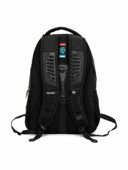 SUISSEWIN AIRFLOW ΑΔΙΑΒΡΟΧΟ ΣΑΚΙΔΙΟ ΠΛΑΤΗΣ 24L ΜΑΥΡΟ ΜΕ ΘΗΚΗ LAPTOP