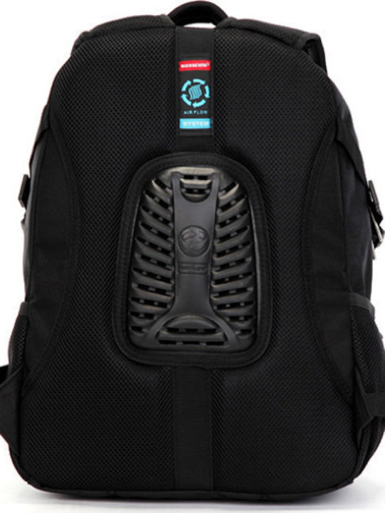 SUISSEWIN AIRFLOW ΑΔΙΑΒΡΟΧΟ ΣΑΚΙΔΙΟ ΠΛΑΤΗΣ 26L ΜΑΥΡΟ ΜΕ ΘΗΚΗ LAPTOP
