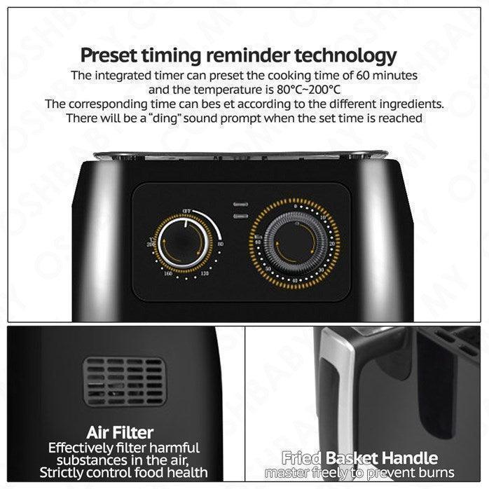 AIR FRYER SOKANY ΜΕ ΑΠΟΣΠΩΜΕΝΟ ΚΑΔΟ 8.5lt 1700W SOKANY SK-005 - vip mix shop