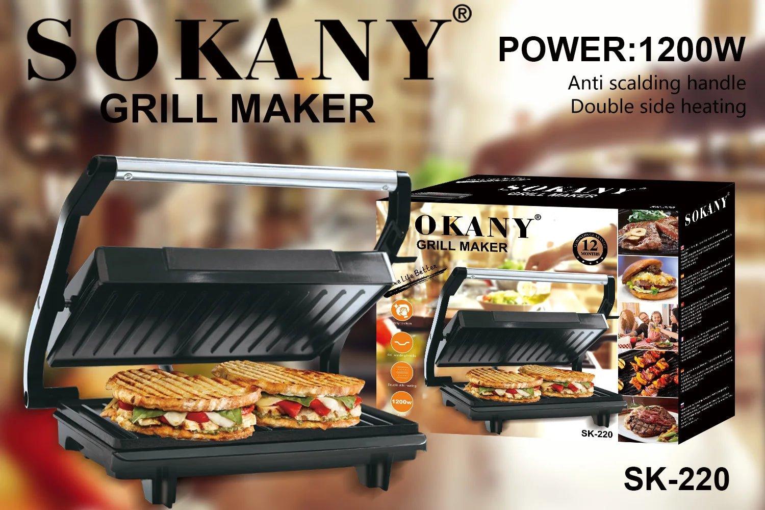 ΗΛΕΚΤΡΙΚΗ ΤΟΣΤΙΕΡΑ ΓΙΑ 2 ΤΟΣΤ 1200W SOKANY SK-220 - vip mix shop