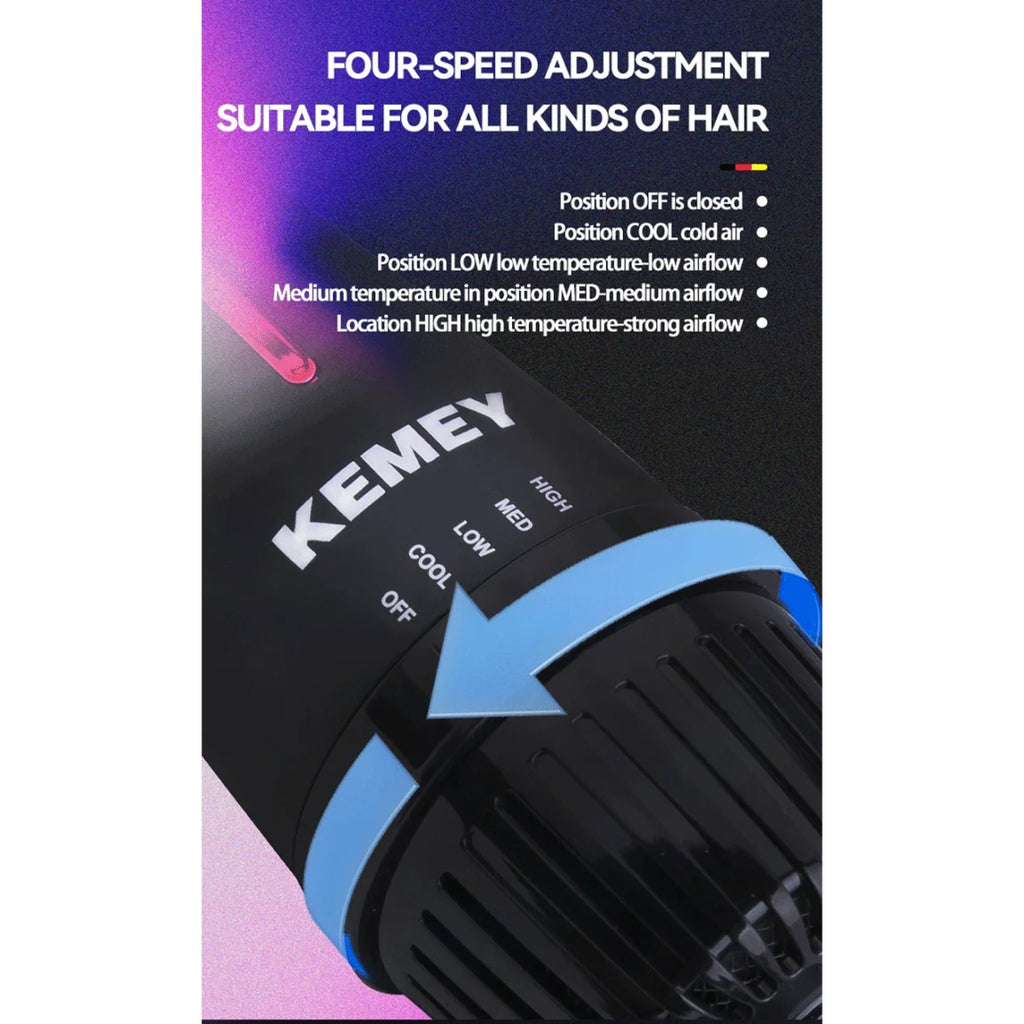HAIR DRYER HOT AIR BRUSH KEMEI KM-8012 4 ΣΕ 1 ΠΙΣΤΟΛΑΚΙ & ΒΟΥΡΤΣΑ ΜΑΛΛΙΩΝ