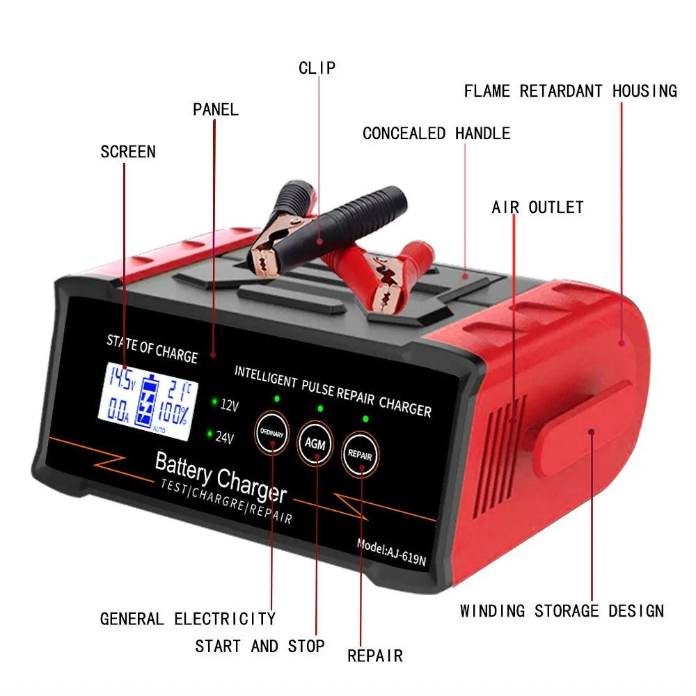 ΦΟΡΤΙΣΤΗΣ ΜΠΑΤΑΡΙΑΣ ΑΥΤΟΚΙΝΗΤΟΥ SPEED BATTERY CHARGER ANDOWL - QDP915 -  vip mix shop
