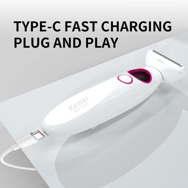 ΞΥΡΙΣΤΙΚΗ ΜΗΧΑΝΗ ΓΥΝΑΙΚΕΙΑ ΓΙΑ ΕΥΑΙΣΘΗΤΗ ΠΕΡΙΟΧΗ 11 Σε 1 KEMEI KM-7101 - vip mix shop