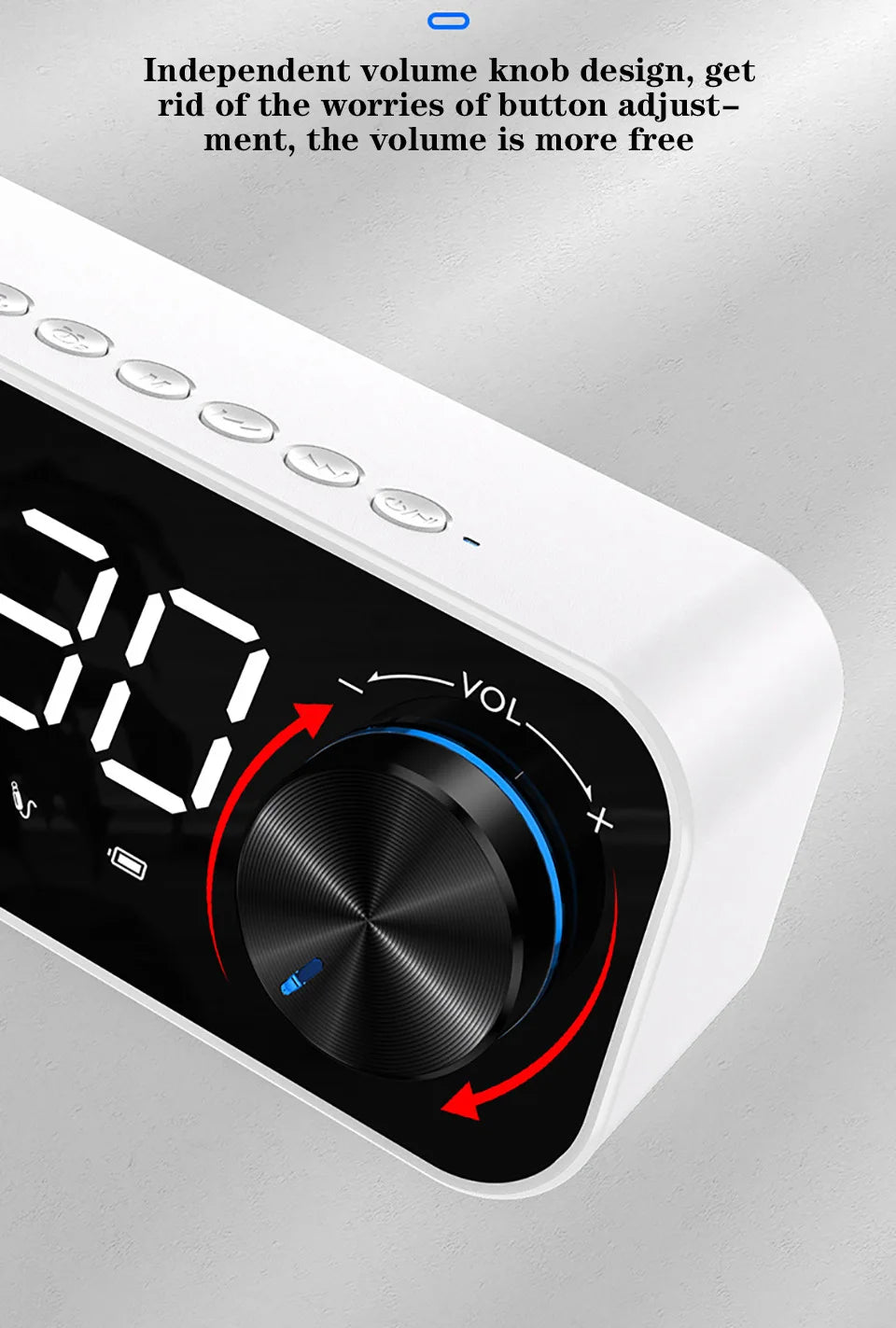 GR1 ΕΠΙΤΡΑΠΕΖΙΟ ΨΗΦΙΑΚΟ ΡΟΛΟΙ 4 ΣΕ 1 ΜΕ ΗΧΕΙΟ BLUETOOTH ΚΑΙ ΡΥΘΜΙΖΟΜΕΝΟ ΦΩΤΙΣΜΟ -  vip mix shop