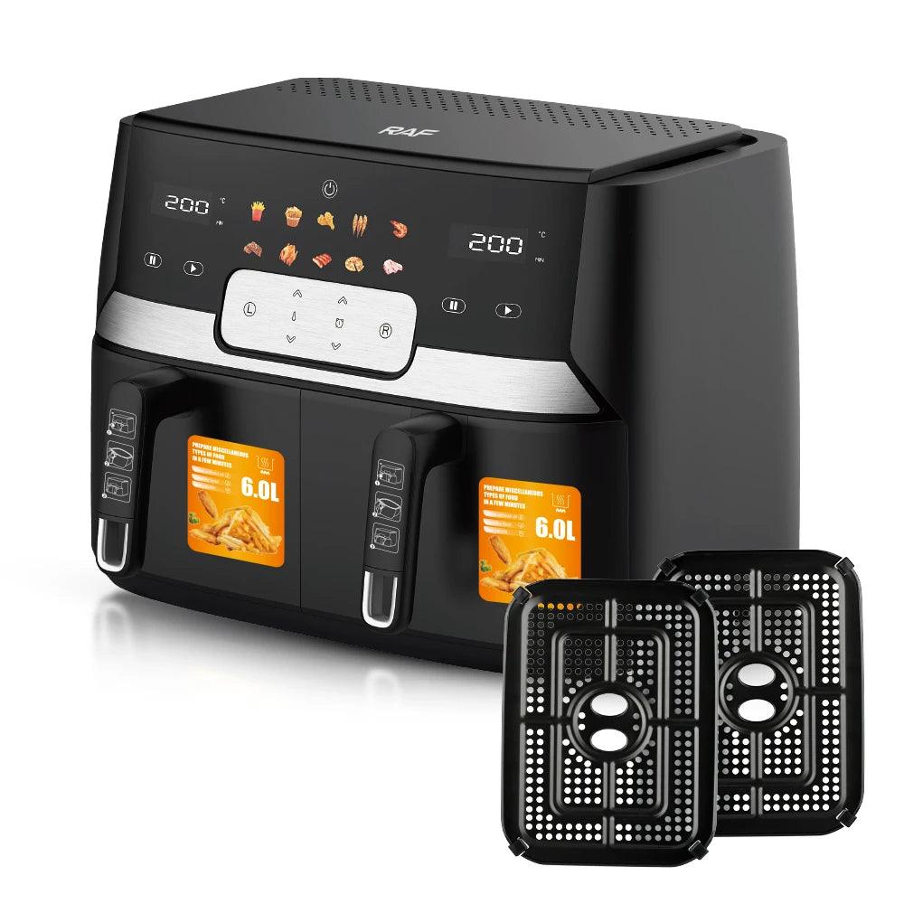 AIRFRYER ΜΕ ΔΙΠΛΟ ΚΑΔΟ ΚΑΙ ΜΕ ΜΕΓΑΛΗ ΧΩΡΗΤΙΚΟΤΗΤΑ 12 ΛΙΤΡΑ XXL RAF 5272 - vip mix shop