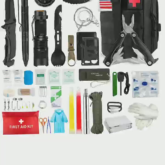 Κιτ Επιβίωσης 72 Ωρών 33 σε 1 με Πρώτες Βοήθειες & Εργαλεία