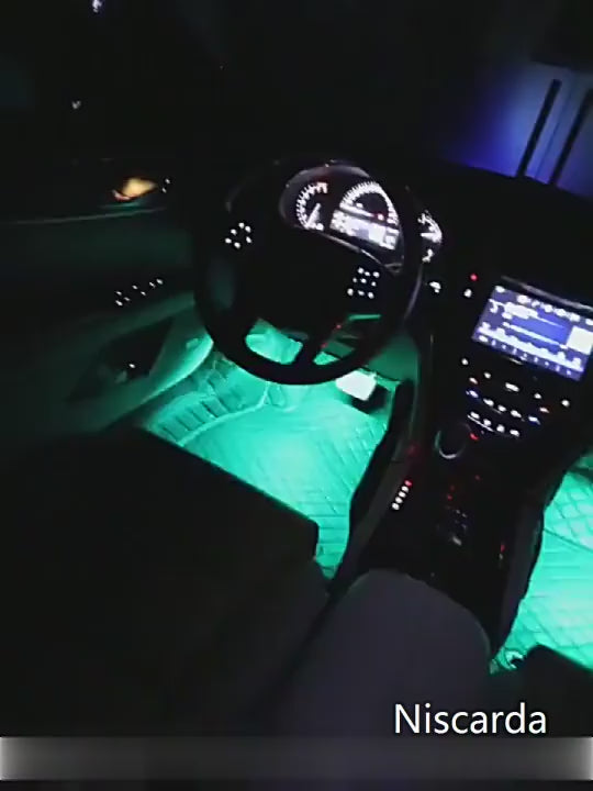 LED Φωτισμός Καμπίνας Αυτοκινήτου RGB με Τηλεχειριστήριο