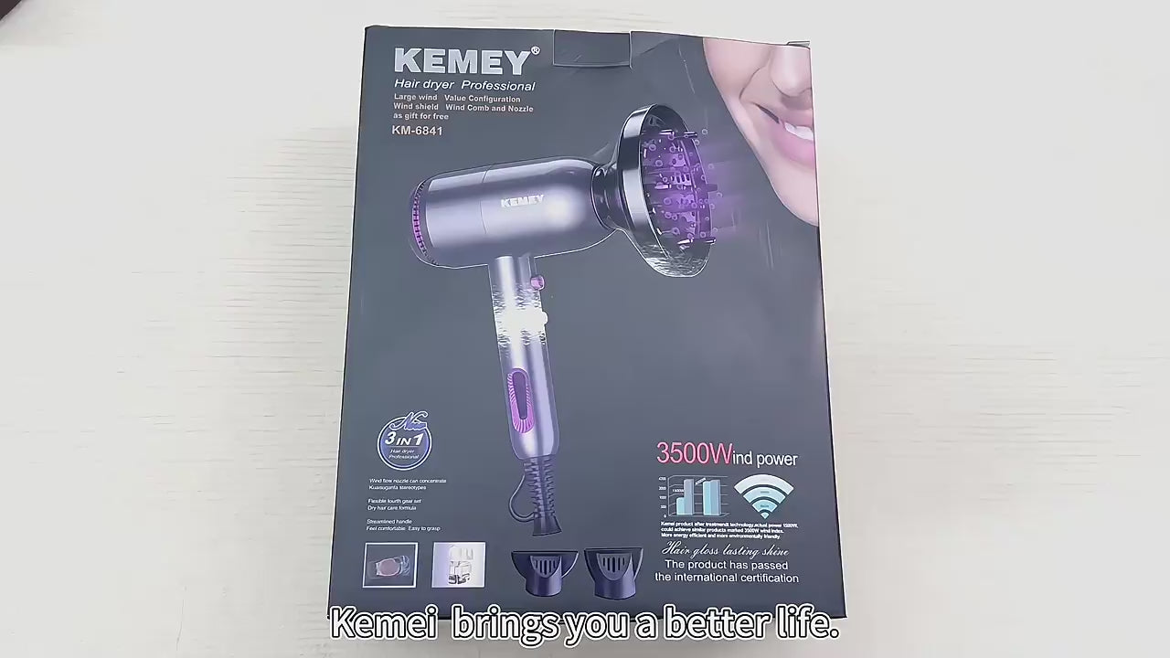 ΠΙΣΤΟΛΑΚΙ ΜΑΛΛΙΩΝ 3 ΣΕ 1 3500 WATT KEMEI KM-6841