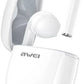 IN-EAR BLUETOOTH HANDSFREE ΑΚΟΥΣΤΙΚΑ ΜΕ ΑΝΤΟΧΗ ΣΤΟΝ ΙΔΡΩΤΑ ΚΑΙ ΘΗΚΗ ΦΟΡΤΙΣΗΣ AWEI T28 ΛΕΥΚΑ