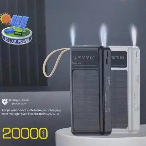 ΗΛΙΑΚΟΣ ΦΟΡΤΙΣΤΗΣ ΚΙΝΙΤΟΥ SOLAR POWER BANK 20000MAH KLGO KP-96 ΜΑΥΡΟ - vip mix shop