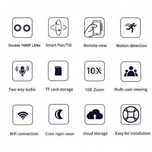 Andowl q s2000 WiFi camera ΠΑΡΑΚΟΛΟΥΘΗΣΗΣ ΑΔΙΑΒΡΟΧΗ ΜΕ ΦΑΚΟ - vip mix shop