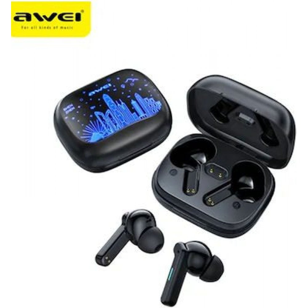 Awei T53 Ασύρματα Ακουστικά Bluetooth με Θήκη Φόρτισης – Μαύρο