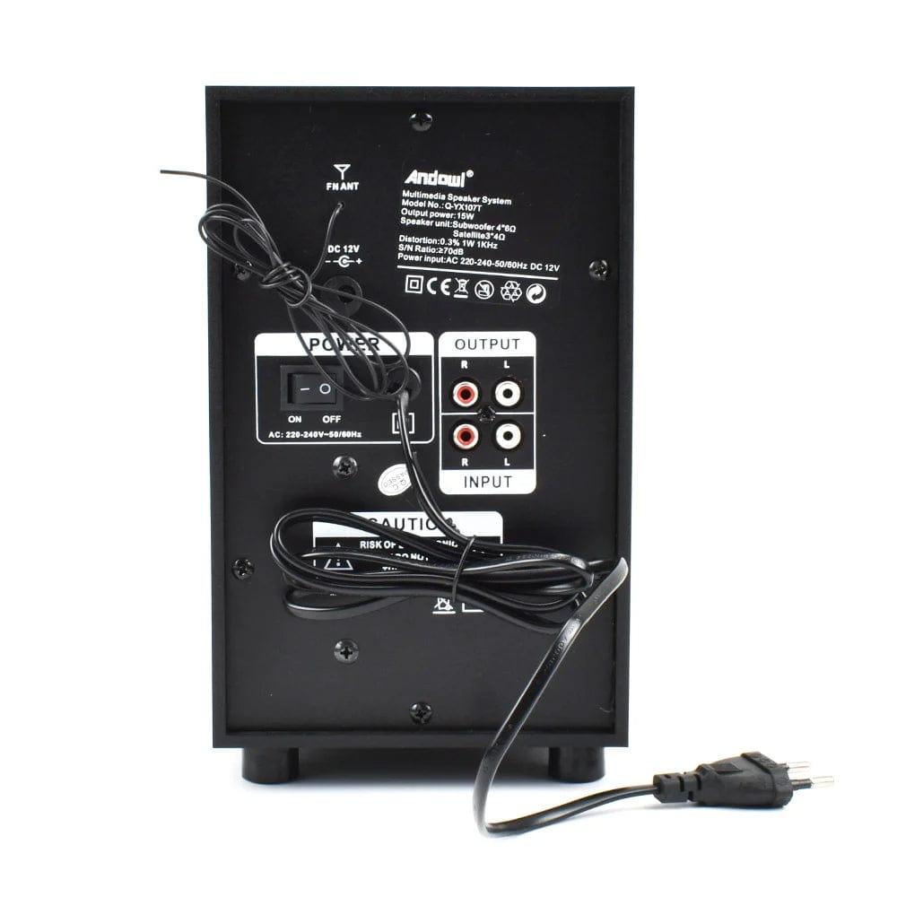 Ηχεία Andowl Q-YX107T Bluetooth για Υπολογιστή 2.1 1000W PMPO με USB, Micro SD - vip mix shop