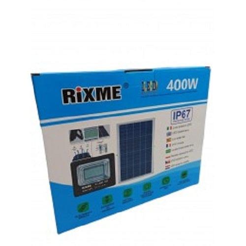 Ηλιακος Προβολεας RiXME Αδιαβροχος 400W με Ηλιακο Πανελ - vip mix shop