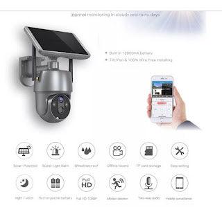Ηλιακή Κάμερα 4G IP Wi-Fi 1080p Αδιάβροχη Μπαταρίας ANDOWL-QSX01 - vip mix shop