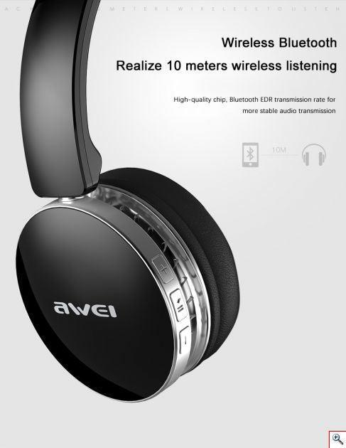 ON EAR ΑΚΟΥΣΤΙΚΑ Awei A500bl Wireless Bluetooth - vip mix shop