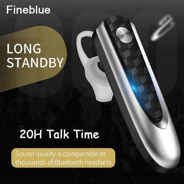 BLUETOOTH HANDSFREE FINEBLUE HF-68 EARΒUD ΜΑΥΡΟ - vip mix shop