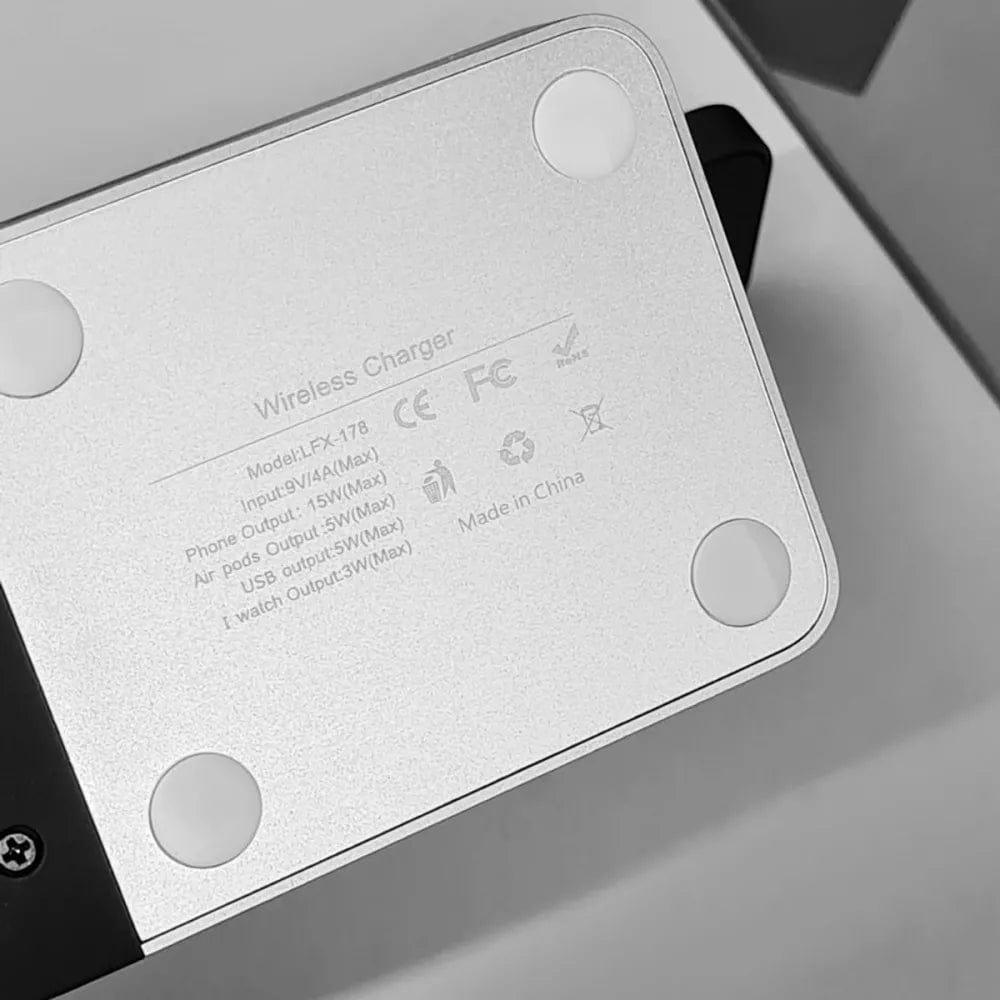 AIRPODS ΦΟΡΤΙΣΗ ΑΣΥΡΜΑΤΗ ΦΟΡΤΙΣΗ IPHONE WHATCH 3 ΣΕ 1 - vip mix shop