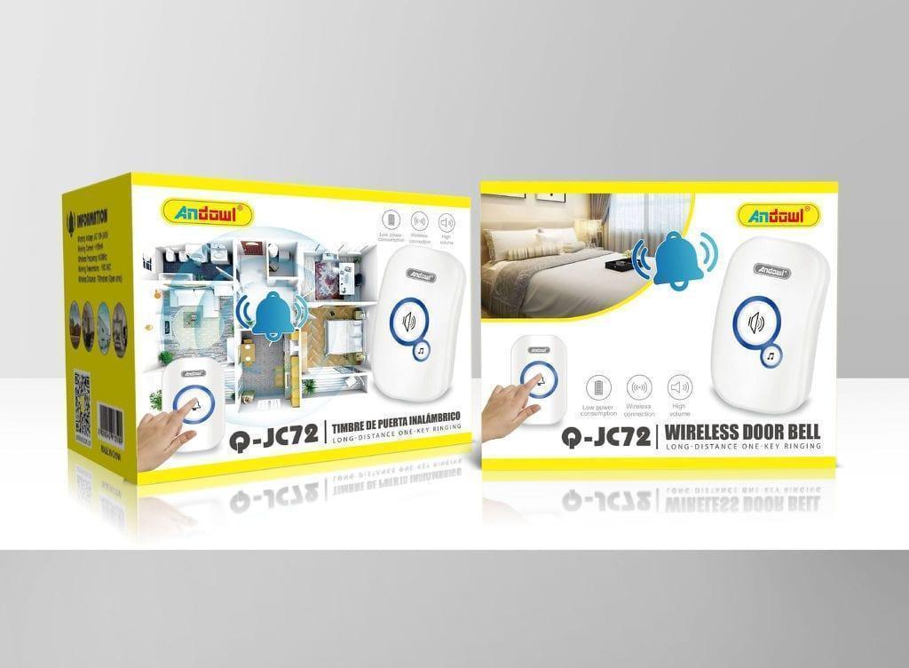 ΑΣΥΡΜΑΤΟ ΚΟΥΔΟΥΝΙ ΠΟΡΤΑΣ ANDOWL Q-JC72 ΜΕ 32 ΜΕΛΩΔΙΕΣ & LED ΕΝΔΕΙΞΗ - vip mix shop