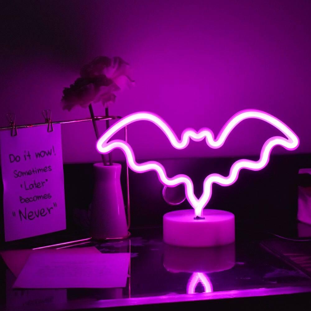 Νυχτερίδα 45 Neon Φωτιστικό Γραφείου Επιτραπέζιο Με Μπαταρία η Ρεύμα - vip mix shop