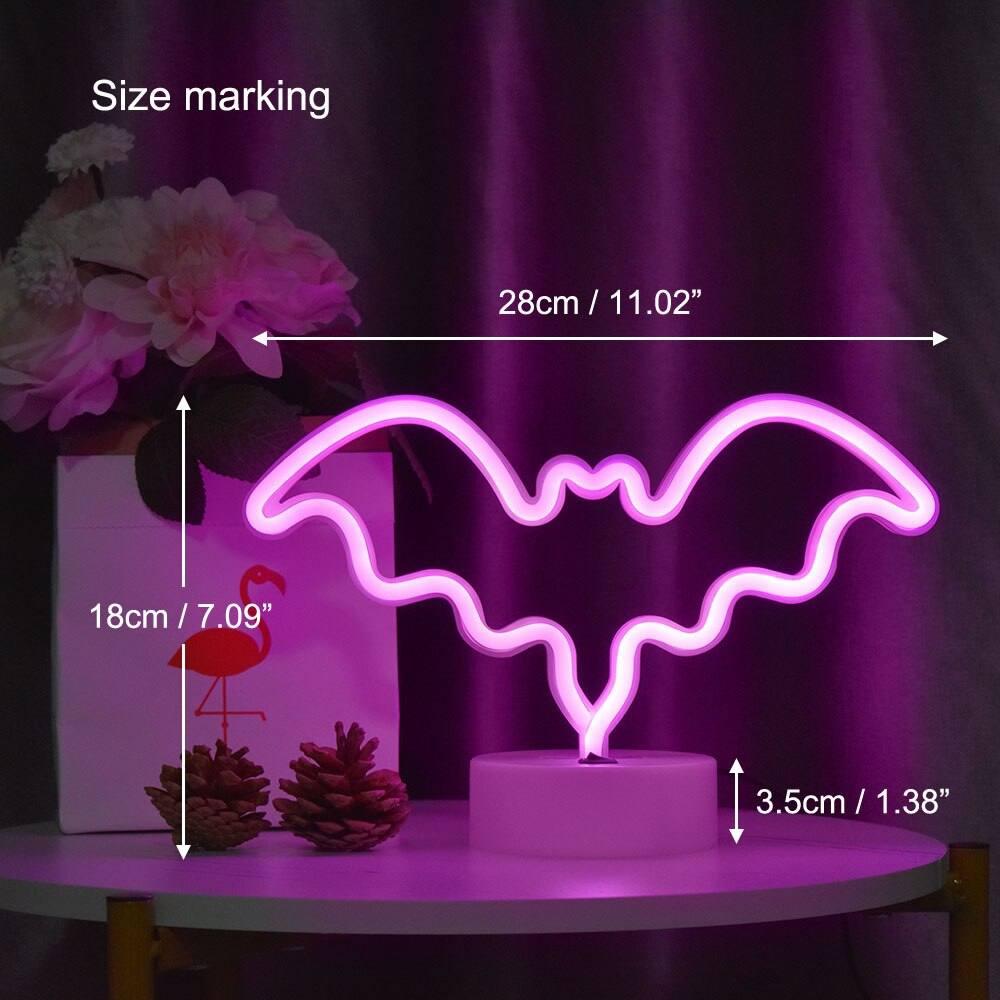 Νυχτερίδα 45 Neon Φωτιστικό Γραφείου Επιτραπέζιο Με Μπαταρία η Ρεύμα - vip mix shop