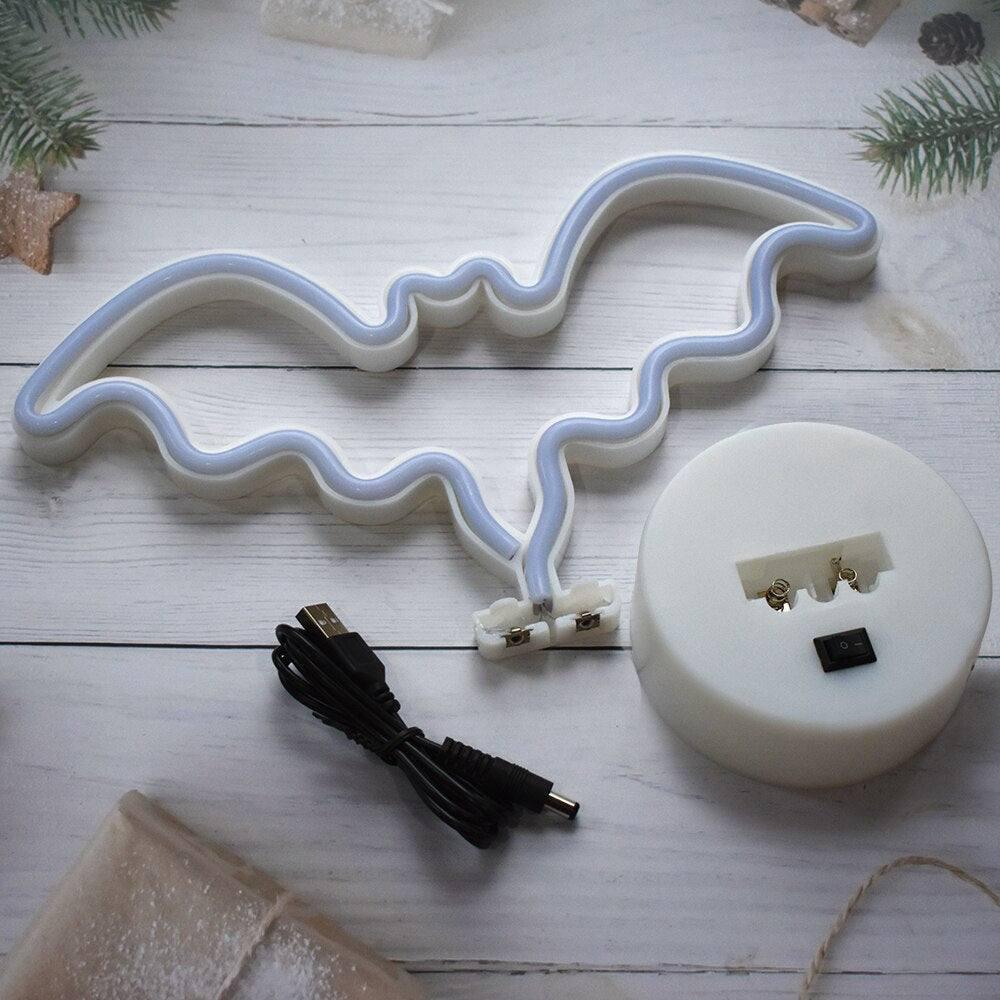 Νυχτερίδα 45 Neon Φωτιστικό Γραφείου Επιτραπέζιο Με Μπαταρία η Ρεύμα - vip mix shop