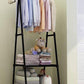 CLOTHES METAL RACK ΜΕΤΑΛΛΙΚΗ ΚΡΕΜΑΣΤΡΑ ΡΟΥΧΩΝ ΤΡΟΧΑΛΗΤΗ 55x42x160cm - vip mix shop