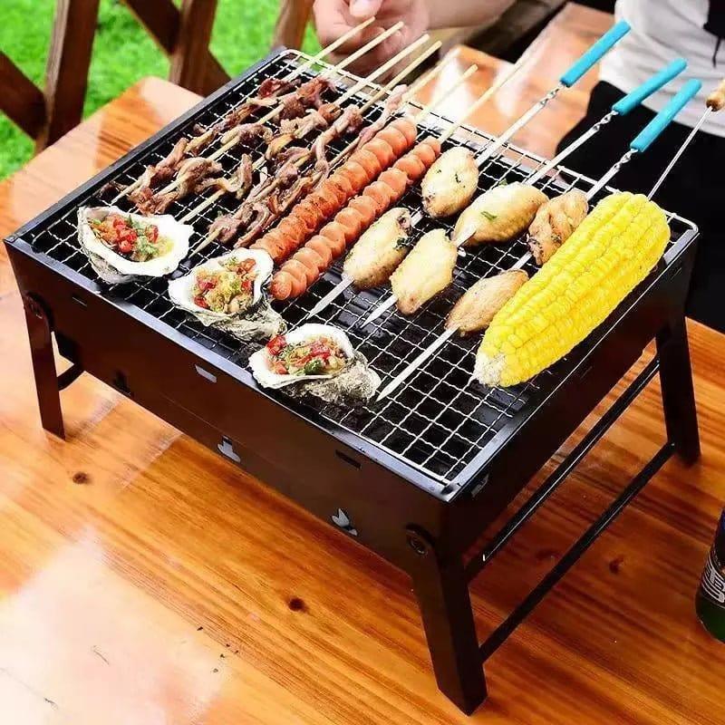 ΨΗΣΤΑΡΙΑ MINI SMALL STEEL BBQ ΑΝΑΔΙΠΛΟΥΜΕΝΗ ΜΕΤΑΛΛΙΚΗ 35.5Χ27.5Χ20cm - vip mix shop