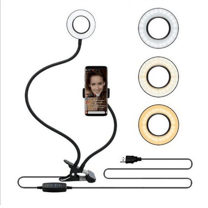 Ring light για Kινητό 2 Σε1 8cm 2500-4500K με Επιτραπέζια Βάση - vip mix shop