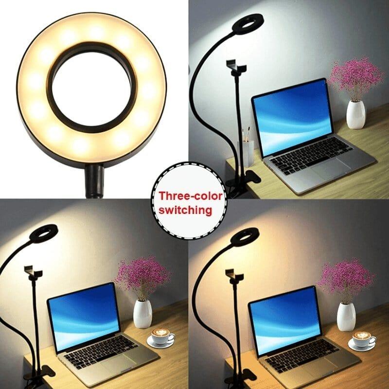 Ring light για Kινητό 2 Σε1 8cm 2500-4500K με Επιτραπέζια Βάση - vip mix shop