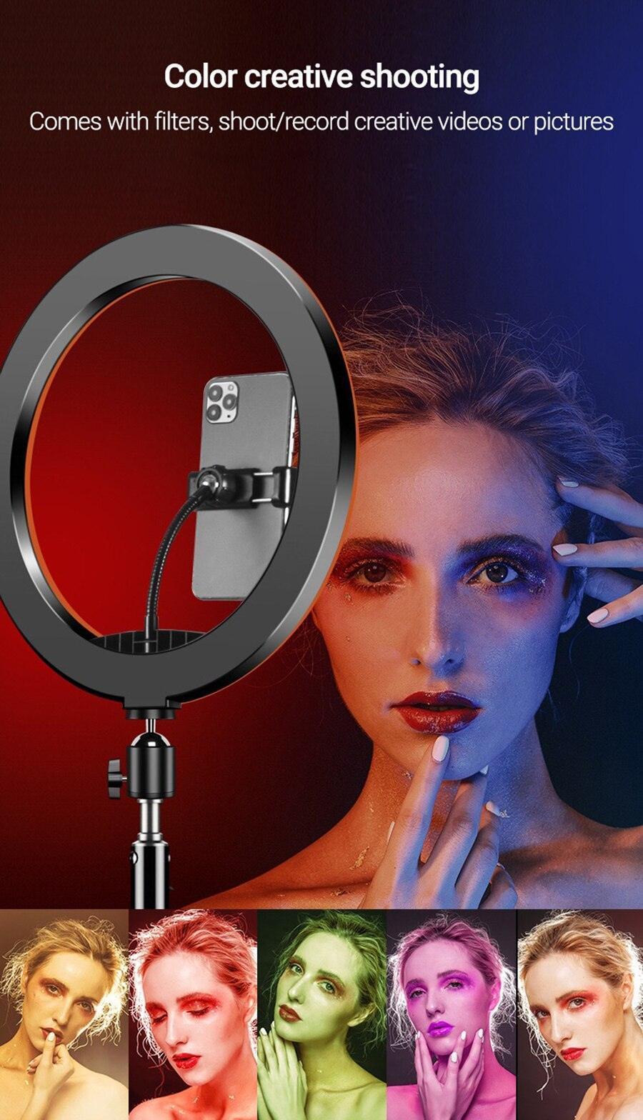 Ring Light RGB LED 10" / Φωτογραφία-βίντεο Tik Tok - vip mix shop