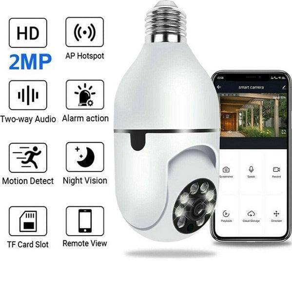 ΛΑΜΠΑ WIFI IP CAMERA ΝΤΟΥΙ Ε27 WiFi 360 ΜΟΙΡΩΝ Andowl Q-S805 - vip mix shop